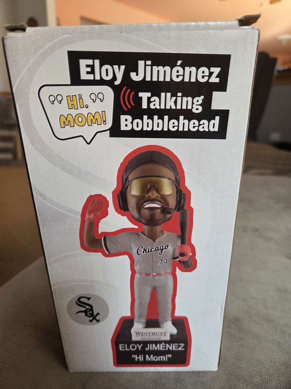 Eloy Jiménez Talking Bobblehead with Black Headset - Official Collectible